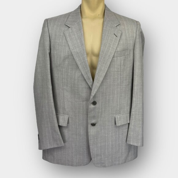 Sid Landen Merit Benchmark Men's 2-Piece Suit Gray 42R Flat Front Pants 38x31 - Picture 1 of 16